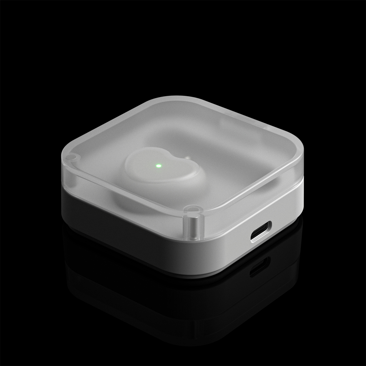 The capture case connected to USB-C
